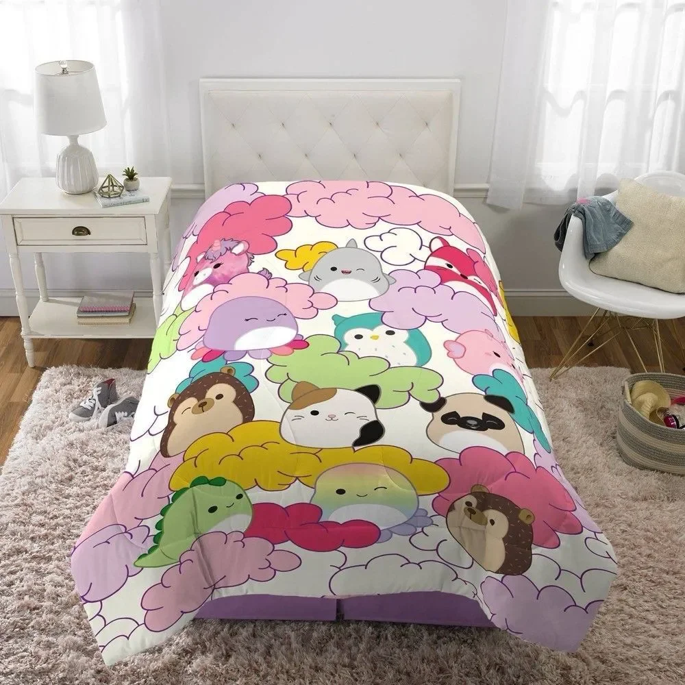 Squishmallows Twin Reversible Kids Comforter Plush Blanket NEW